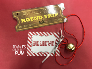 Picture of Polar Express ticket and bell 