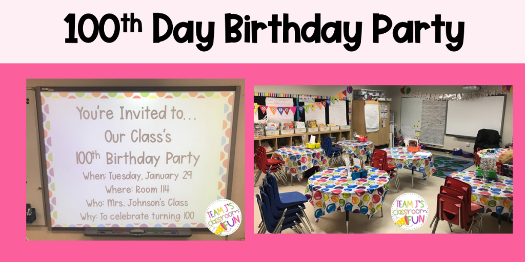 100th Day Birthday Party Blog Header