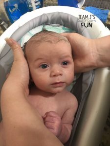 Picture of baby in Fisher Price bath 