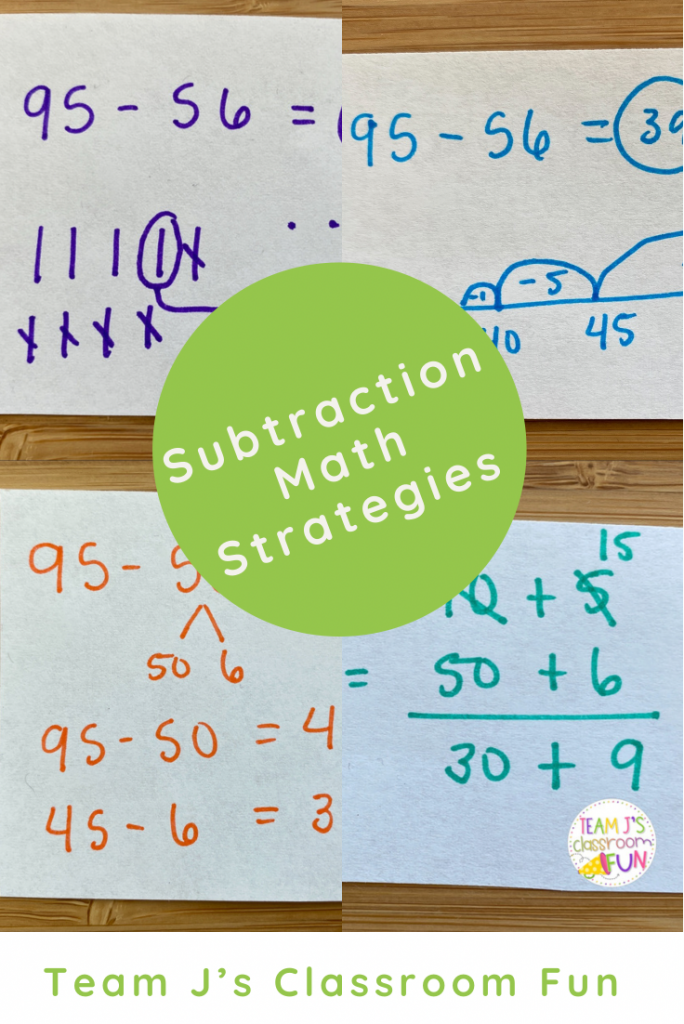 Pinterest Image for Subtraction Math Strategies