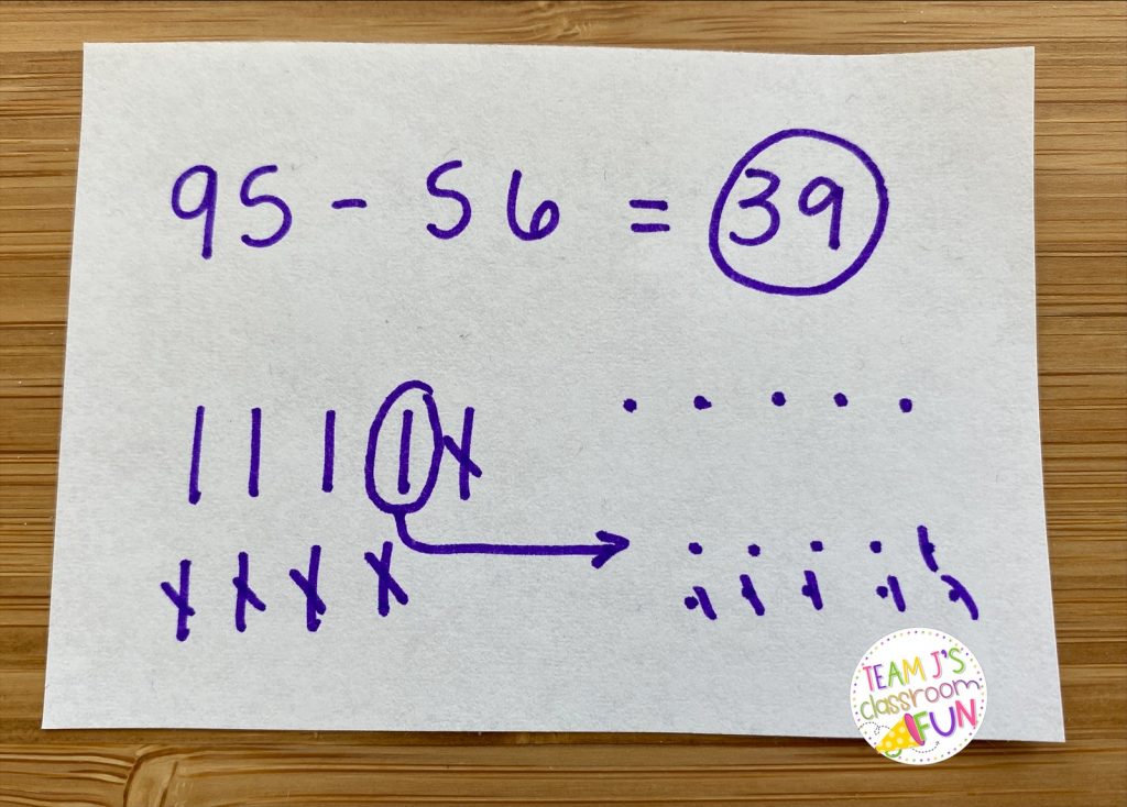 Photo of place value strategy