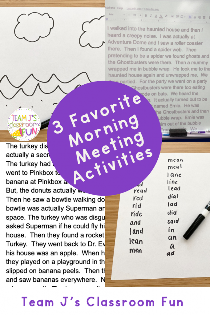 Pin Image for 3 Favorite Morning Meeting Activities