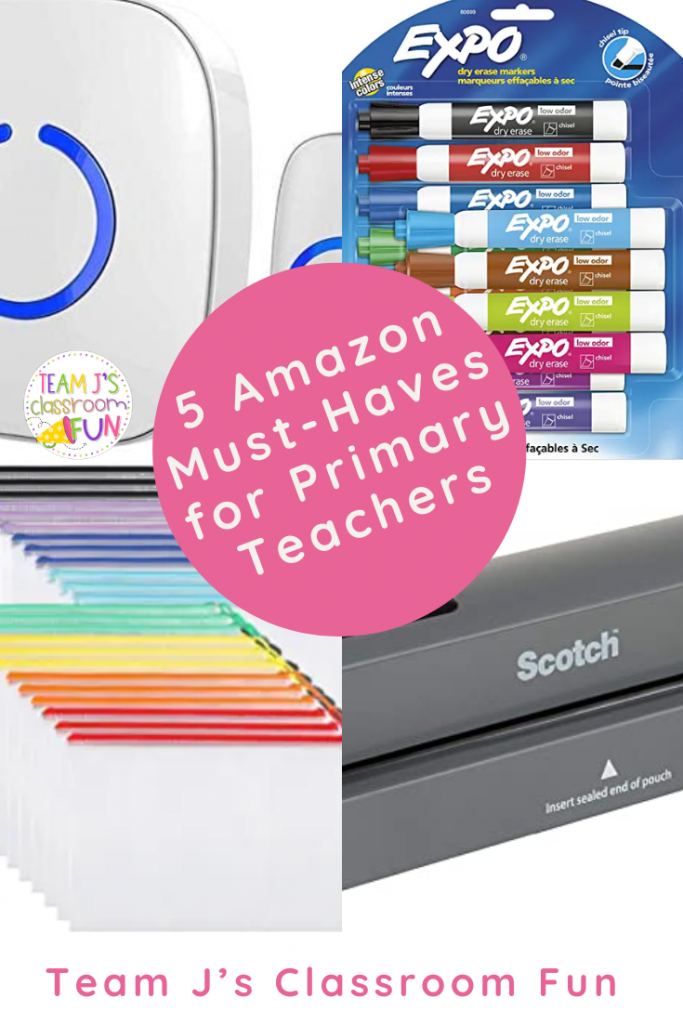 Blog Pin for 5 Amazon Must Haves in the Primary Classroom