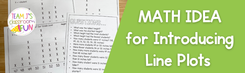 Blog Header for Math Idea for Introducing Line Plots