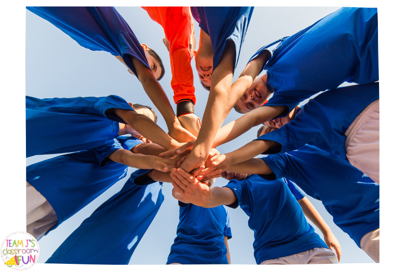 Photo of kids with hands in