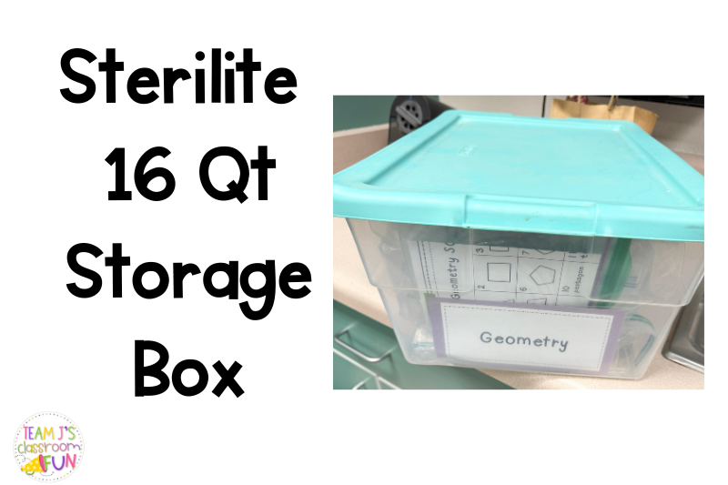 Picture of plastic organizer for geometry materials