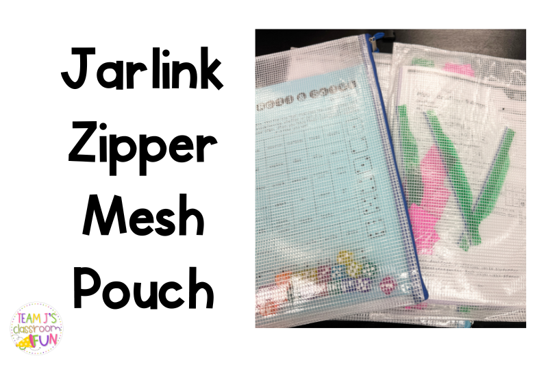 Picture of mesh bags being used to hold classroom games