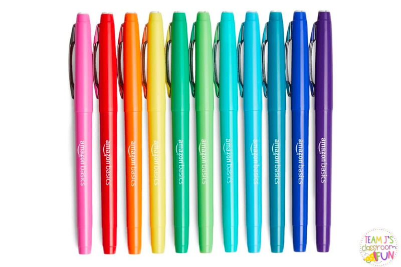 photo of different colored amazon felt tip pens